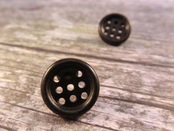 Crazy 9 Loch Knopf Ohrstecker Holz Button wood